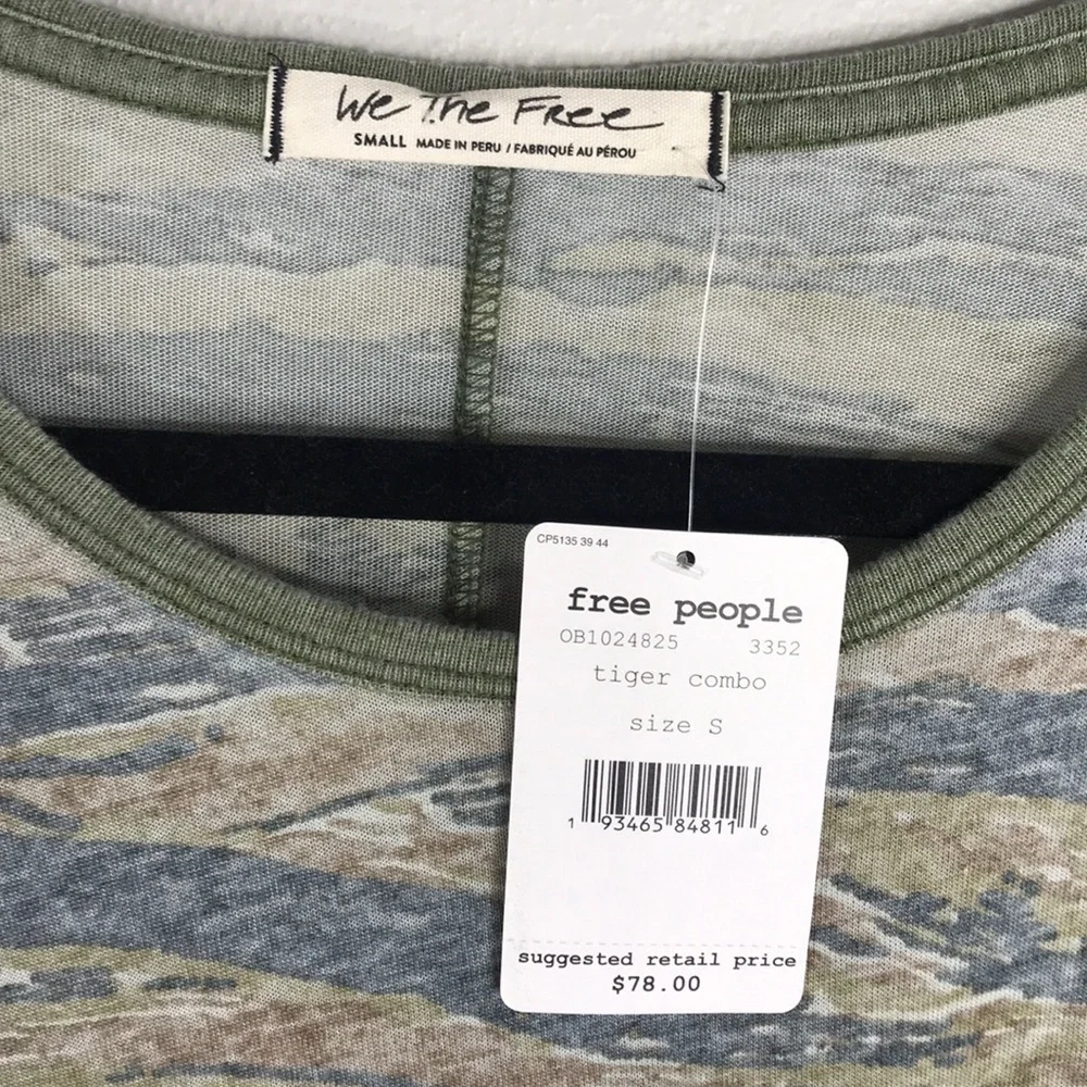 WE THE FREE Arielle Printed top in Tiger Combo S